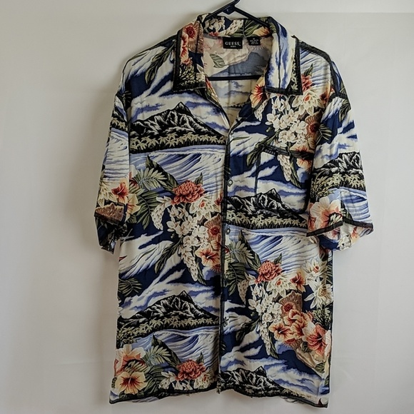 guess hawaiian shirt